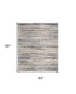 8' X 10' Cream Abstract Distressed Area Rug